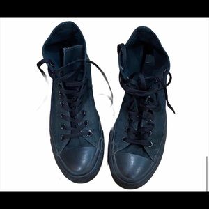 Converse Black High Top Sneakers 9 Fabric